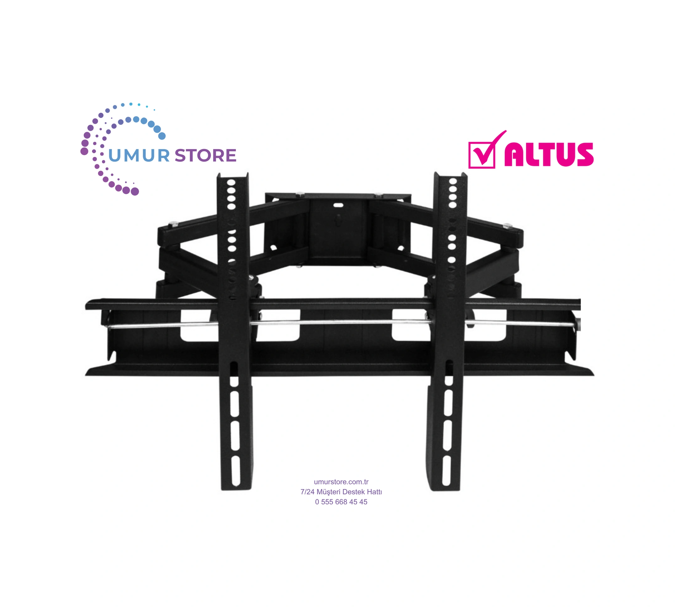 Altus Uyumlu Al55l88505b  42 - 55 - 65 - 75 İnç Lcd Led Ekran Tv Hareketli Askı Aparatı