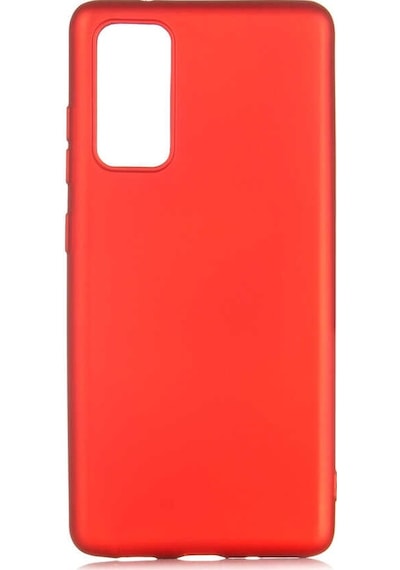 Kilifone - Samsung Uyumlu Galaxy S20 Fe - Kılıf Mat Renkli Esnek Premier Silikon Kapak - Kırmızı