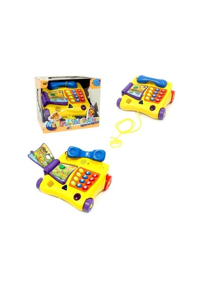TıfılToys Işıklı Ve Sesli Türkçe Eğitici Tekerlekli Ve Çekmeli Hikaye Anlatan Sayı Sayan Oyuncak Telefon