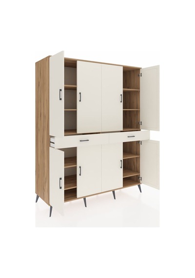 Kronos Gardrop 10 Raflı 2 Çekmeceli 8 Kapaklı 176x59x221 Çam-aytaşı Beyaz Kronos Gardrop 10 Raflı 2 Çekmeceli 8 Kapaklı 176x59x221 Çam-aytaşı Beyaz
