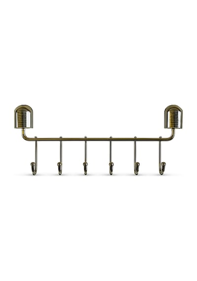 Krom 6 Lı Duvar Askısı 30 Cm Banyo Mutfak Elbise Havlu Askılığı Gümüş
