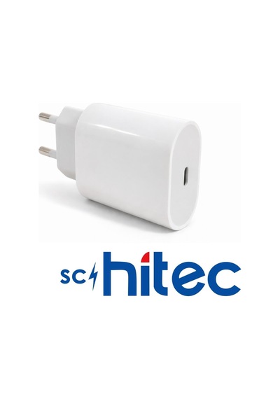 Schitec 20w Type-c Çıkışlı Hızlı Şarj Aleti Type-c To Lightning Kablolu Set Beyaz Sc001 1 Metre