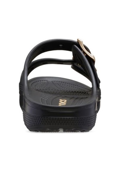 Crocs Saturday Metallic Buckle Kadın Terlik 213316-001 Black Beyaz