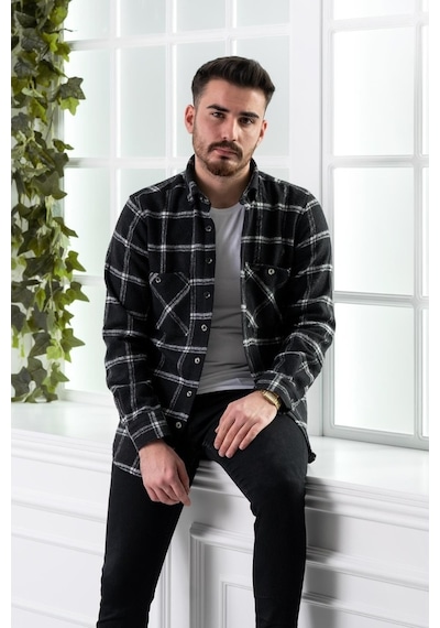 Dorss Slimfit Çift Cepli Ekoseli Erkek Oduncu Gömlek (516443866) Çok Renkli
