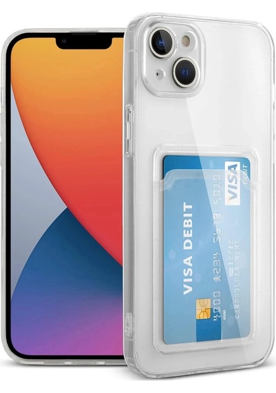 Durukar Apple iPhone Uyumlu 14 Plus Kılıf Kart Şeffaf Silikon - Şeffaf