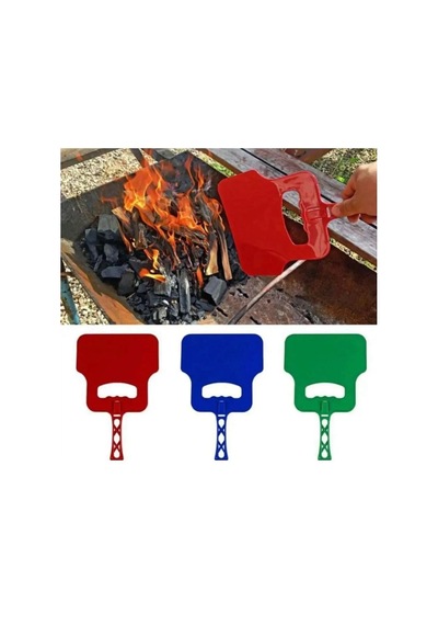 Mangal Aksesuar Seti 3 Parça- Ateş Küreği-kömür Köz Maşası - Plastik Yelpaze,kürek,maşa,yelpaze