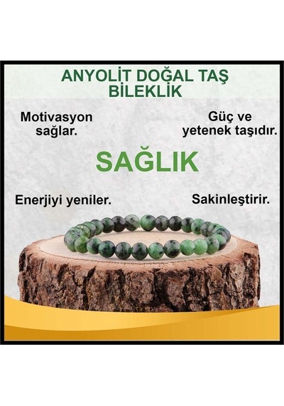 Gümüştel El Sanatları Sertifikalı Zeosit Doğal Taş Bileklik 8mm Aaa Kalite 6 Mm Çok Renkli