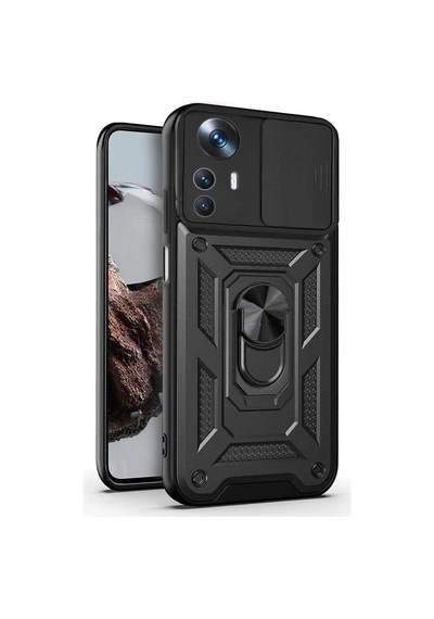 Xiaomi Mi 12t İçin Kılıf Impact Resistant Siyah Mi 12t İle Uyumlu Kılıf - Siyah