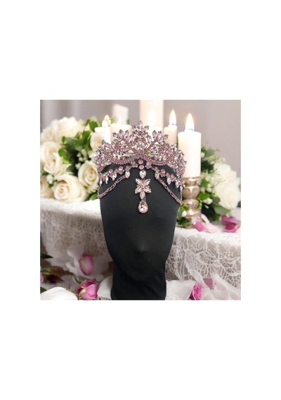Alınlıklı Gelin,kına,nişan,söz,after,bride,party Taç Pembe - 729058635 Pembe