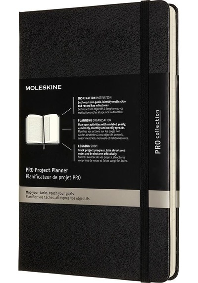 Moleskine Pro Proje Planlayıcı L Boy Siyah Sert Kapak