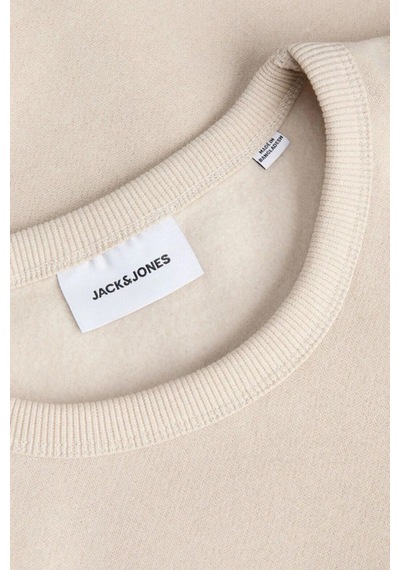 Jack & Jones Jjcleveland Pamuklu Bisiklet Yaka Sweat Erkek Sweat 12298440 Taş