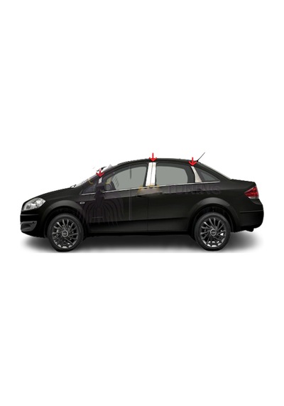 Fiat Linea Krom Cam Direği 2007-20219 8 Parça Paslanmaz Çelik K