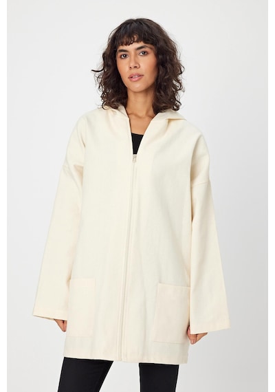 Alexandergardı Kapüşonlu Fermuarlı Oversize Ceket Unx-0074 001