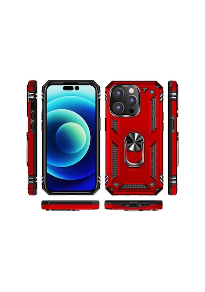 Apple Uyumlu iPhone 14 Pro Max Kilif Vega Yüzüklü Standli Zirh Kilif 559730785