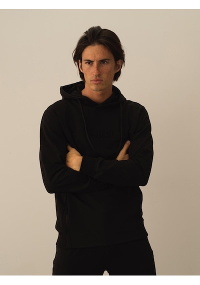 Xint Siyah Pamuk Dokulu Regular Fit Sweatshirt 300296