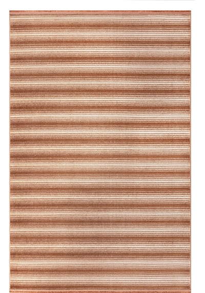 Koza Halı Stripe Terra Kilim Kaymaz Taban Salon Oturma Odası Antre Halısı 3 Terra