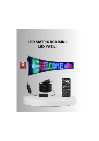 Mey İthalat Gece Kullanıma Uygun Pixel Rgb Led Panel Estetik Atmosfer Işığı Çok Renkli