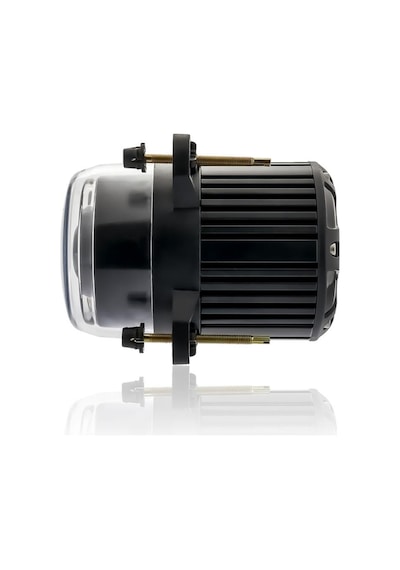 Sanel 12v-24v Led Far Mercekli Kısa Hüzme Gündüz Sürüş Ledli Yuvarlak 90 110 Mm