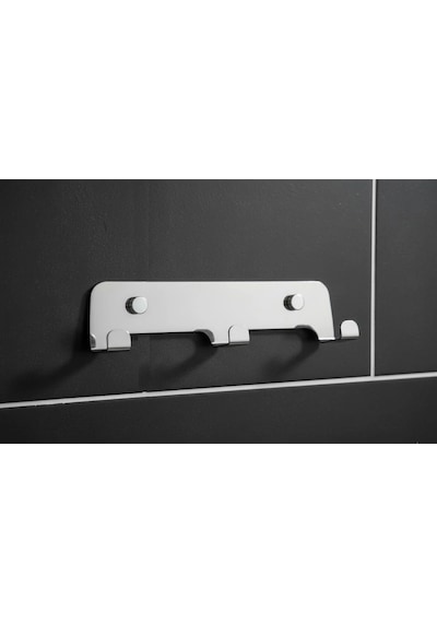 Askılık 3 Lü Yapışkanlı Ve Vidalı 1,2mm Ss201 Paslanmaz Çelik Renk Krom Çok Renkli