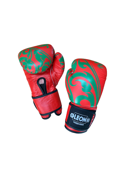Leon Flower Deri Kick Boks Ve Muay Thai Eldiveni Kırmızı