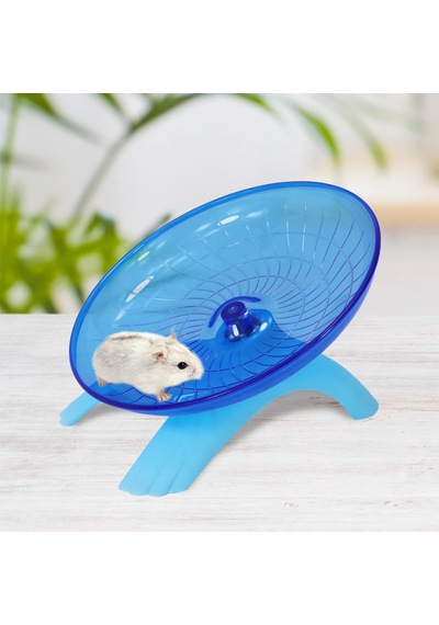Hamster Uçan Tabak Sessiz Koşu Egzersiz Çarkı Gerbil Fare Kirpi Küçük Hayvanlar İçin Mavi
