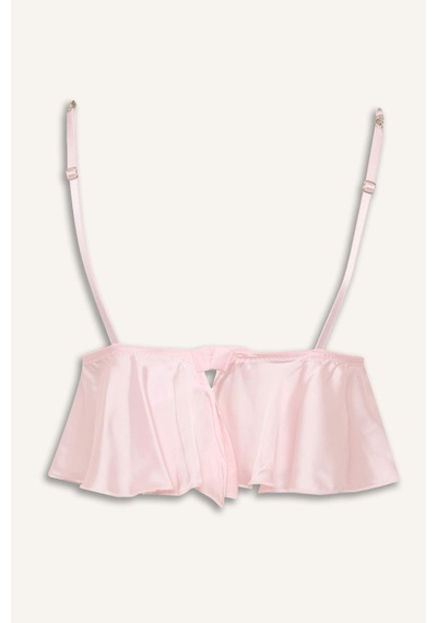Defacto Regular Fıt Askılı Saten Pijama Üst G1175ax26sppn648 Pembe-pn648