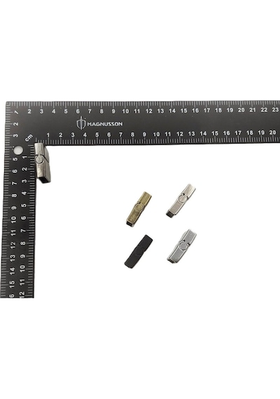 5x20 Mm Deri Bileklik Kiliti Mıknatıslı Kilit 40 Adet 5 X 20 Mm / Füme