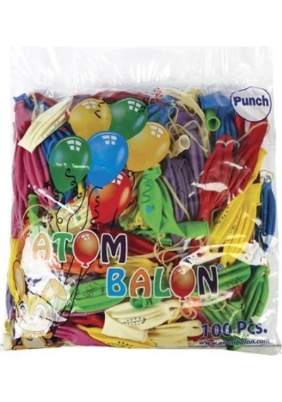 Punch - Büyük Balon 100 Parça Çok Renkli