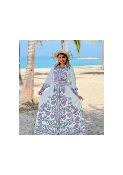 Wellway Atlas Kumaş Elbise Kemer Dahildir -lila- Ww252 Mor