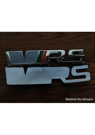 Skoda Vrs Uyumlu Metal Amblem 3d Krom Bagaj Kapı Arma 3m Bantlı Octavia Superb Fabia Spor Vrs Logo
