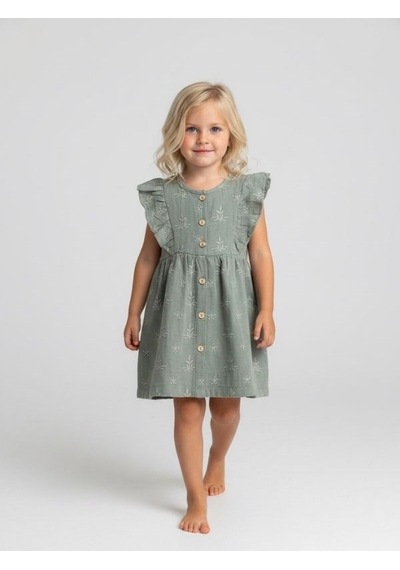 Zekids Kız Çocuk Müslin Kumaş Elbise-17232 Yeşil Zekids Kız Çocuk Müslin Kumaş Elbise-17232 Yeşil