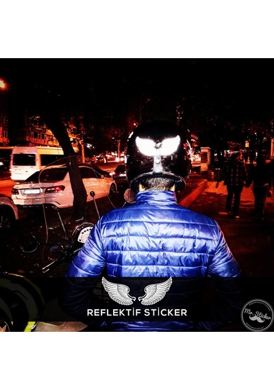 Bay Etiket Rfhlm45 Reflektif Melek Kanadi Sticker