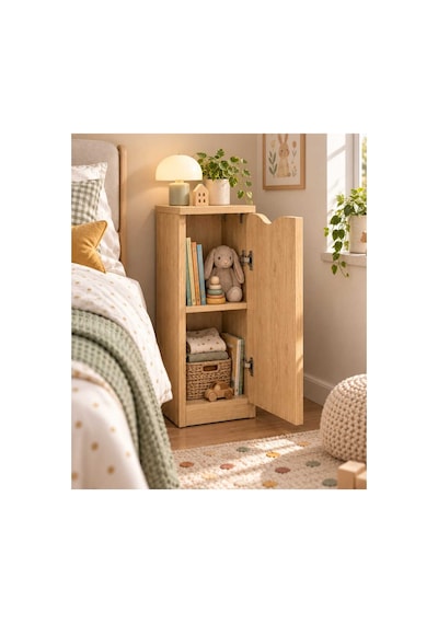 Dar Dolap 25x33x71 Cm Kapaklı Raflı Çok Amaçlı Dolap Banyo Mutfak Salon Antre Balkon Yatak Odası Düzenleyici Kahverengi - 932247161 Kahverengi