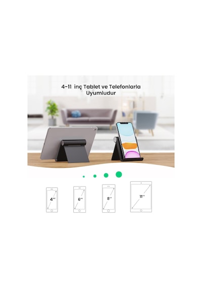 Ugreen Çok Amaçlı Masaüstü Tablet Standı, Siyah, 50748