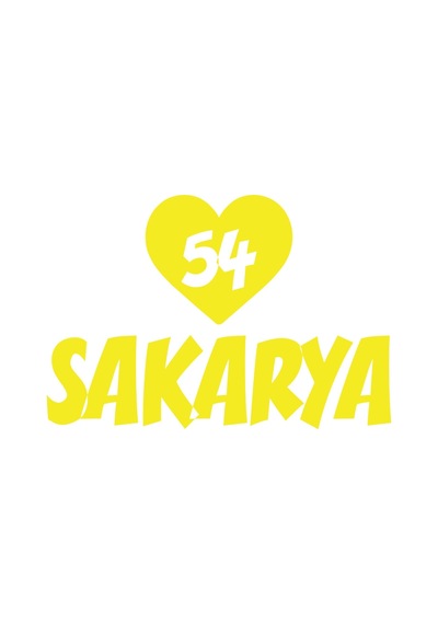 Kalpli 54 Sakarya Araba Sticker 17x17 Cm Sarı