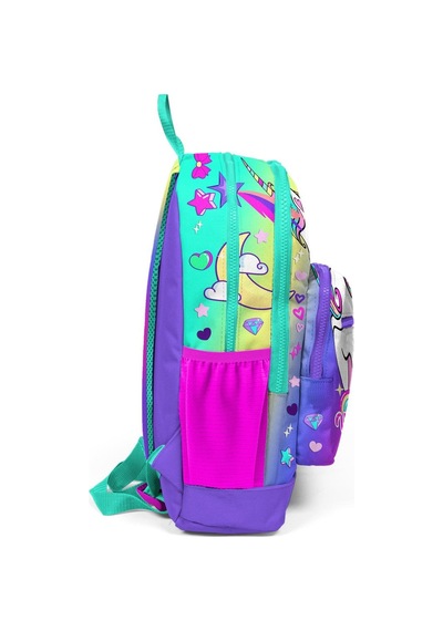 Coral High Kids Lavanta Su Yeşili Unicorn Desenli Dört Bölmeli Usb'li Okul Sırt Çantası 23829
