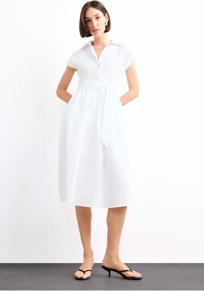 Defacto Terry Cotton Kısa Kollu Kemerli Midi Elbise G0392ax25smwt34 Beyaz Defacto Terry Cotton Kısa Kollu Kemerli Midi Elbise G0392ax25smwt34 Beyaz