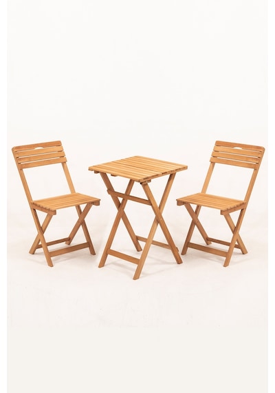 Meya Dekor Sırt ve Oturak Minderli Katlanır Masa Sandalye Bistro Set 3'lü 50x50 Krem Meya Dekor Sırt ve Oturak Minderli Katlanır Masa Sandalye Bistro Set 3'lü 50x50 Krem