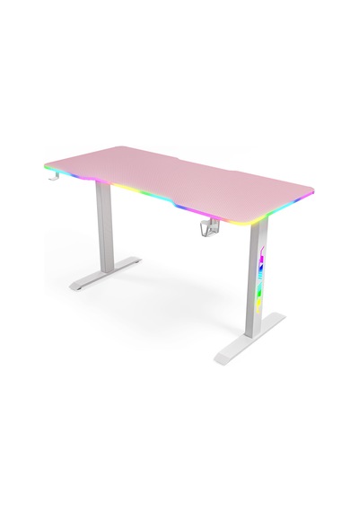Ion Rgb Aydınlatmalı Oyuncu Masası Pembe