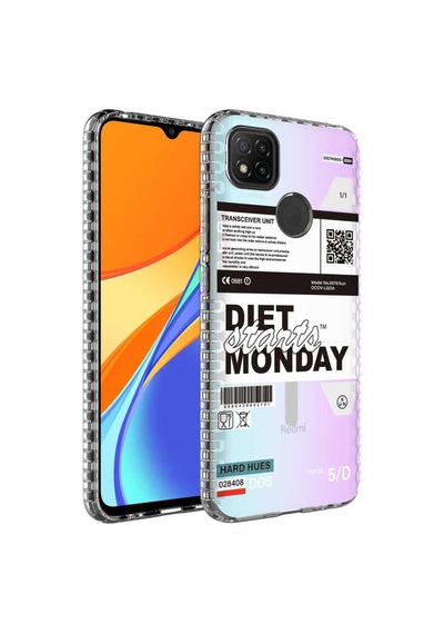 Xiaomi Redmi 9c Kılıf Airbag Kenarlı Renkli Desenli Silikon Zore Elegans Kapak NO5