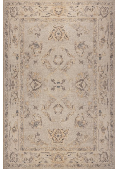 Artloop Relic Bej Vintage Dokulu Klasik Desenli Dokuma Tabanlı Şönil Halı Al 518 Bej - Keten