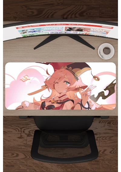 Yanfei Genshin Impact Anime Oyuncu V5 - 70x30 Xl Gaming Mouse Pad Fare Altlığı
