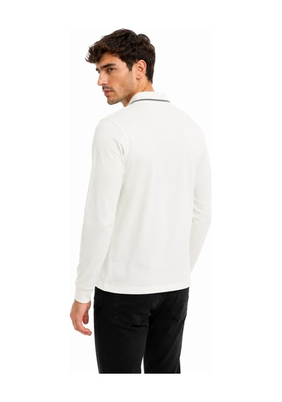 Advante Erkek Mevsimlik Spor Polo Yaka Fermuarlı Sweatshırt Bgl-st05468 Ekru