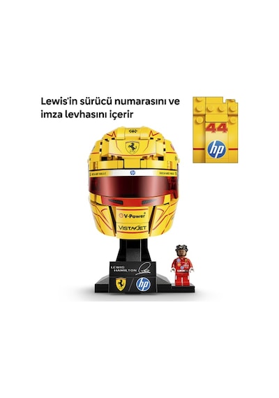 LEGO® Editions Scuderia Ferrari HP Lewis Hamilton Kaskı 43022 - 14 Yaş ve Üzeri İçin  F1® Modeli Yapım Seti (884 Parça)