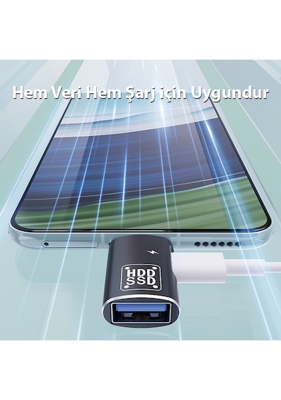 Ally Type-c To Şarj + Otg 3.0 Dönüştürücü Adaptör