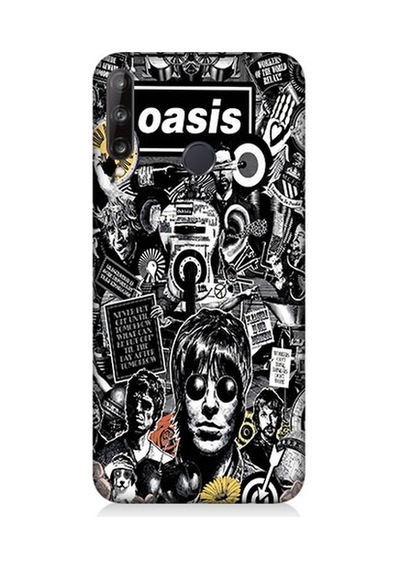 Huawei P40 Lite E Uyumlu Oasis Poster Desenli Silikon Kılıf