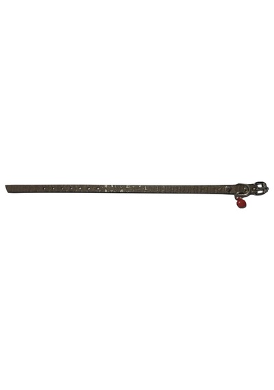 Koyu Bej Rengi Kendinden Kabartma Desenli Derili 1 CM Metal Kilit