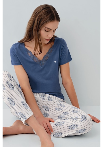 Pierre Cardin Kadın Lacivert Pijama Takım Pc9214-s-v1 Lacivert