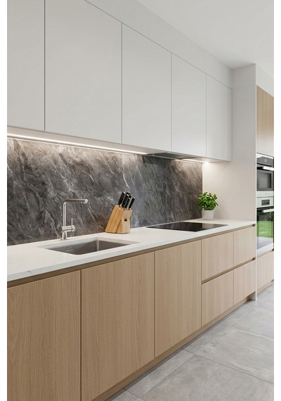 60x60 Cm Kendinden Yapışkanlı Duvar,banyo,tezgah Arası Antrasit Mermer-100 Adet 8807-60-100
