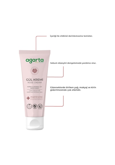 Agarta Doğal Gül Aromalı Nemlendirici El Ve Vücut Bakım Kremi 75 ML